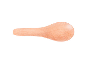 Wooden spoon isolated on white background