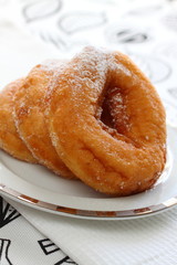 Donuts with powdered sugar