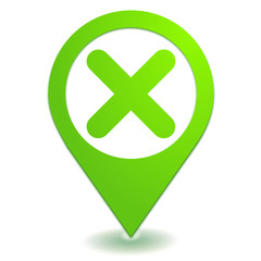 Obraz premium annulation sur symbole localisation vert