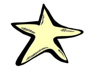 doodle yellow star