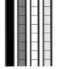 35 mm filmstrip isolated on white background