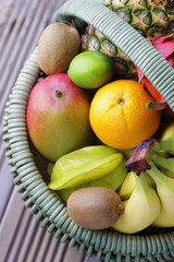 fresh tropical fruits