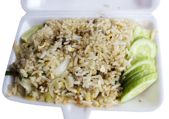 Fried rice with foam box