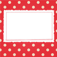 Scrap card with polka dot and frame © newbeginner