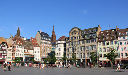 Strasbourg Place Kleber ( Alsace, France) - obrazy, fototapety, plakaty