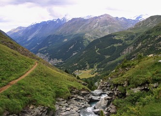 Fototapeta na wymiar view on Swiss Alps