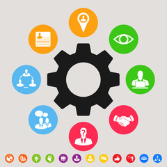 Business icons - colorful set