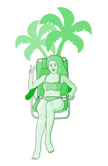 Woman palm