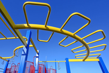 a colorful playground without children