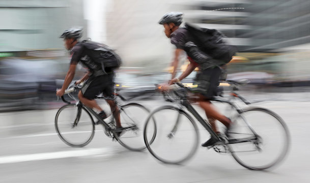 Fototapeta delivery with alternative ecological clean transport