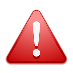 Exclamation danger sign