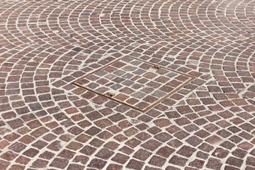pavement & hatch sewer manhole