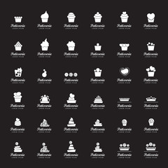 Sweets Icons Set - Isolated On White Background