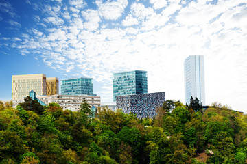 Modern buildings with beautiful sky in Luxembourg