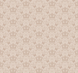 Seamless damask decorative wallpaper