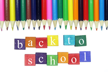 back to school and colorful pencils