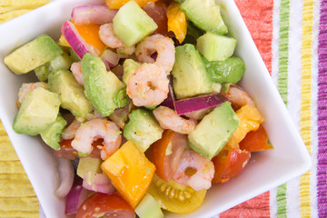 Shrimp and avocado summer salad
