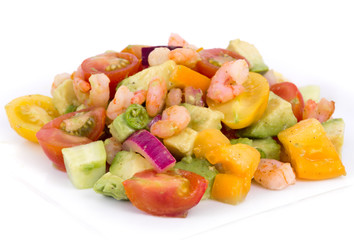 Shrimp and avocado summer salad