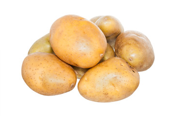Isolated potato on white