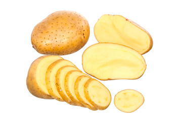 Isolated potato on white