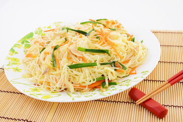 美味しそうなそうめんチャンプルー