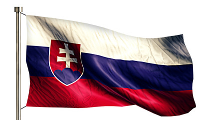 Slovakia National Flag Isolated 3D White Background