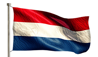 Netherland National Flag Isolated 3D White Background