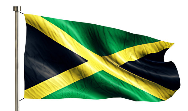 Jamaica National Flag Isolated 3D White Background