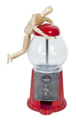 Fototapeta premium Trying to Open Gumball Machine