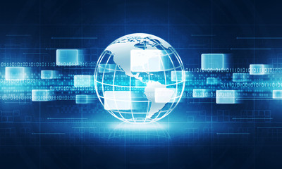 Abstract globe  technology internet connection  background