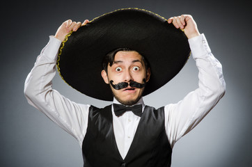 Mexican man in funny concept