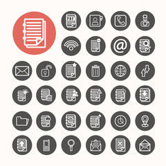 Finance Icons  and Documents note Icons set .Illustration eps10