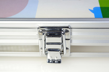 metallic lock at little box