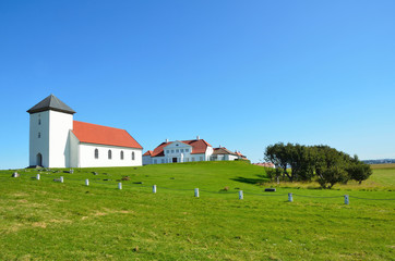 Fototapeta na wymiar Резиденция президента Исландии в Альфтанесе