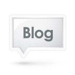 blog word on a speech bubble