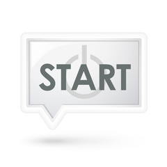 start word on a speech bubble