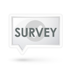 survey word on a speech bubble