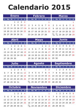 Spanish Calendar 2015