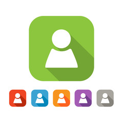 Color set of flat person icon