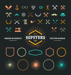 Fototapeta na wymiar Hipster Design Elements