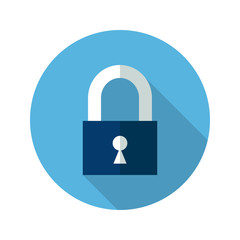 Blue closed padlock icon