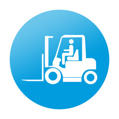 Etiqueta redonda carretilla elevadora