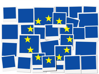 An illustration of the flag of European Union, photo frame