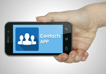 Contacts app. Keyboard