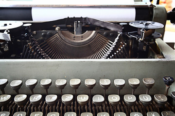 letters on a vintage typewriter