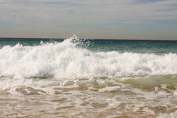 Austalian waves on beach, Sydney