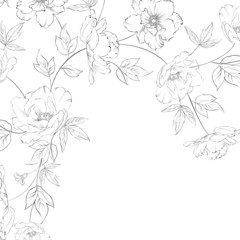 Design of vintage floral card.