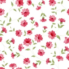 Fototapeten Pink flowers fabric. © Kotkoa