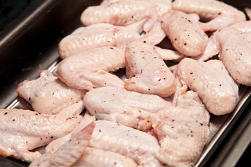 Preparing chicken wings