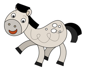 Cartoon horse - illustration for the children